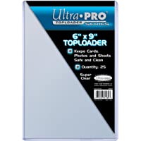 Ultra Pro Toploaders Cargadores de 6 x 9 Pulgadas (25 Unidades)- Unisex- Transparente- 6 x 9 Inch